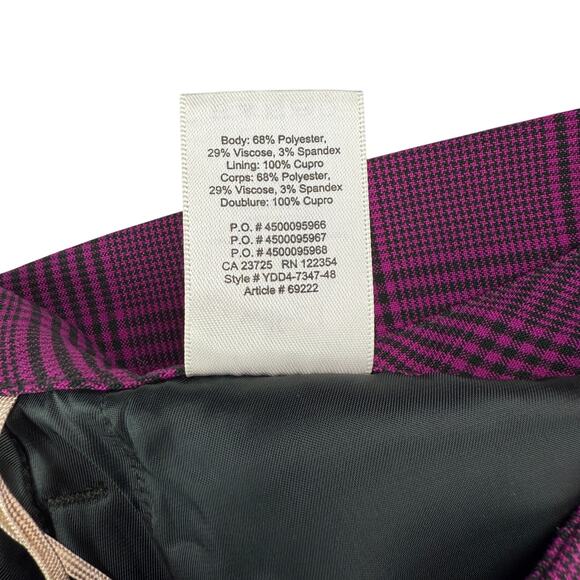 WILFRED Aritzia A-Line Plaid Mini Skirt Size 0 Purple / Black - Picture 5 of 6